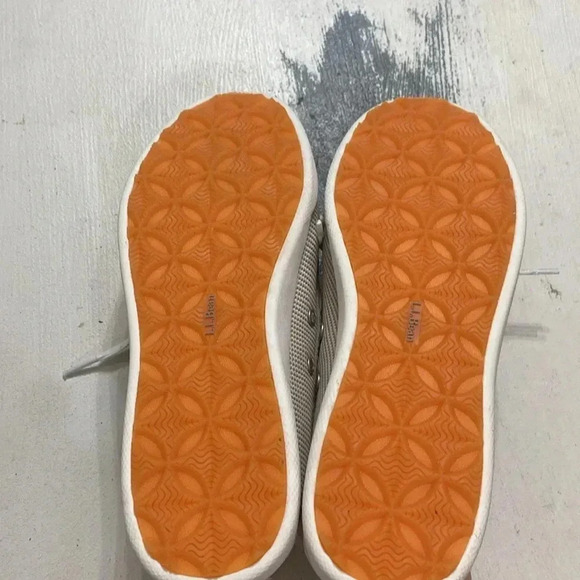 LL BEAN WO SIZE 8 TAUPE SLIP ON  BOAT SHOE EXCELLENT CLEAN CONDITION LACE UP - Picture 15 of 15